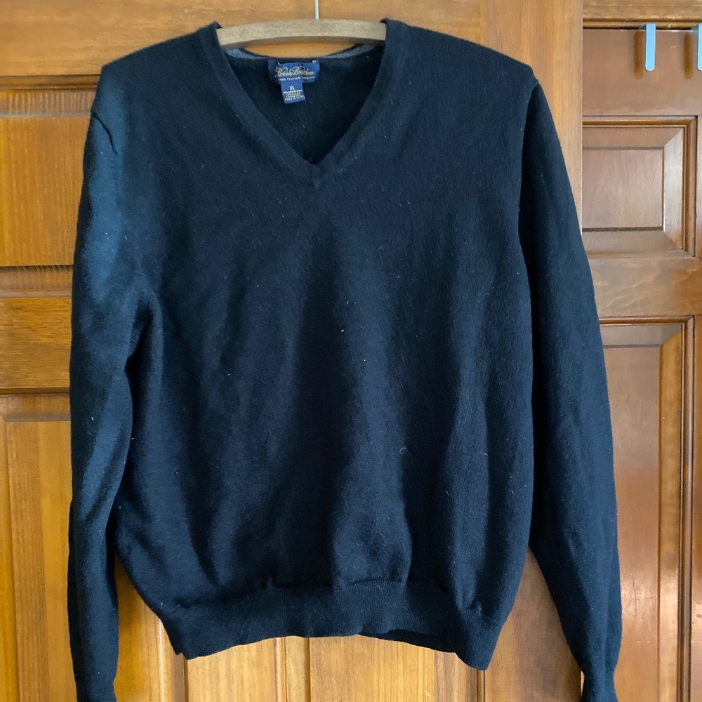 Brooks Brothers black merino wool sm/m (been shrunk)